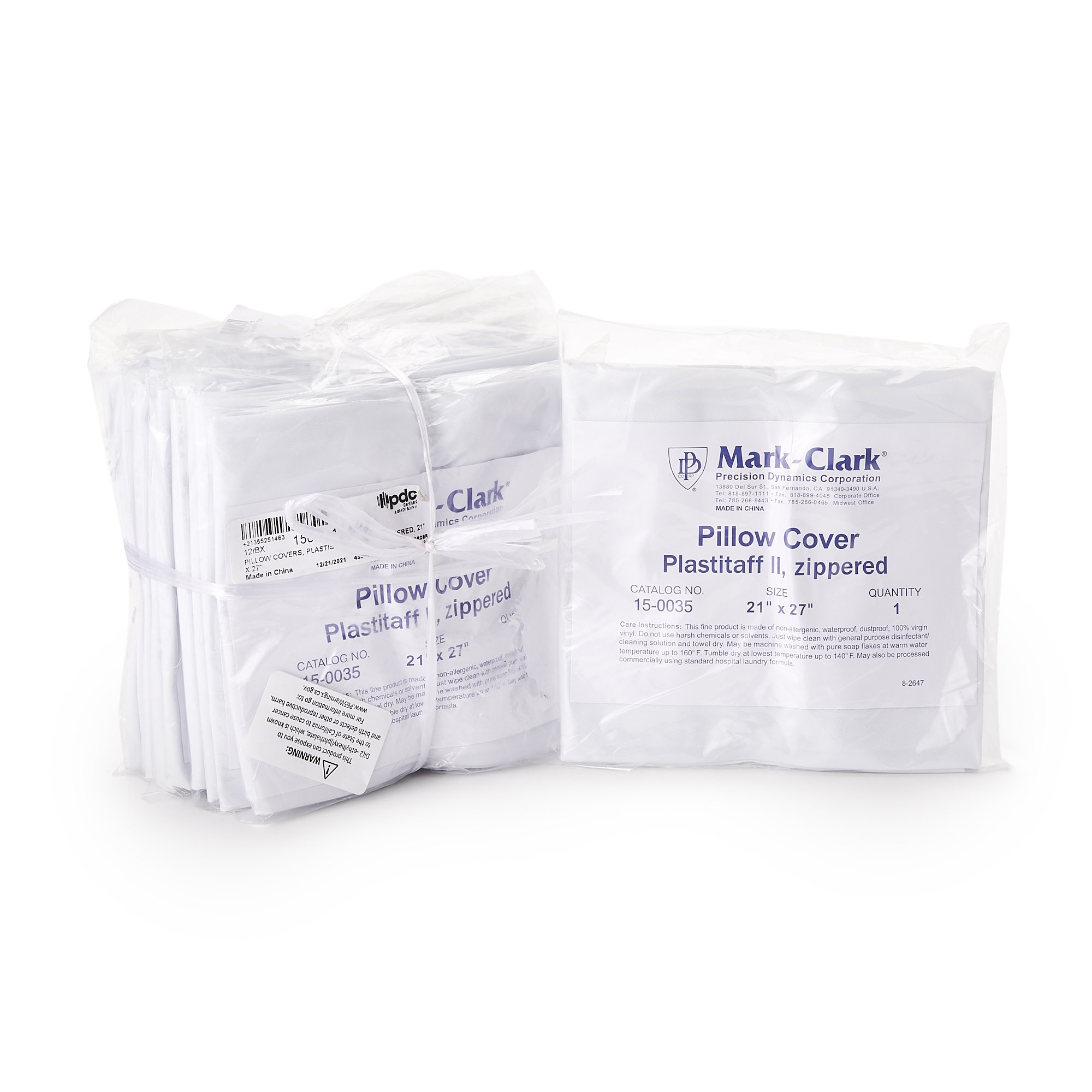 Cover Pillow Plastistaff Polyester with Zip White White 4 MIL (1/EA 12/CS) by Precision Dynamics  ID 15035-11-MGD